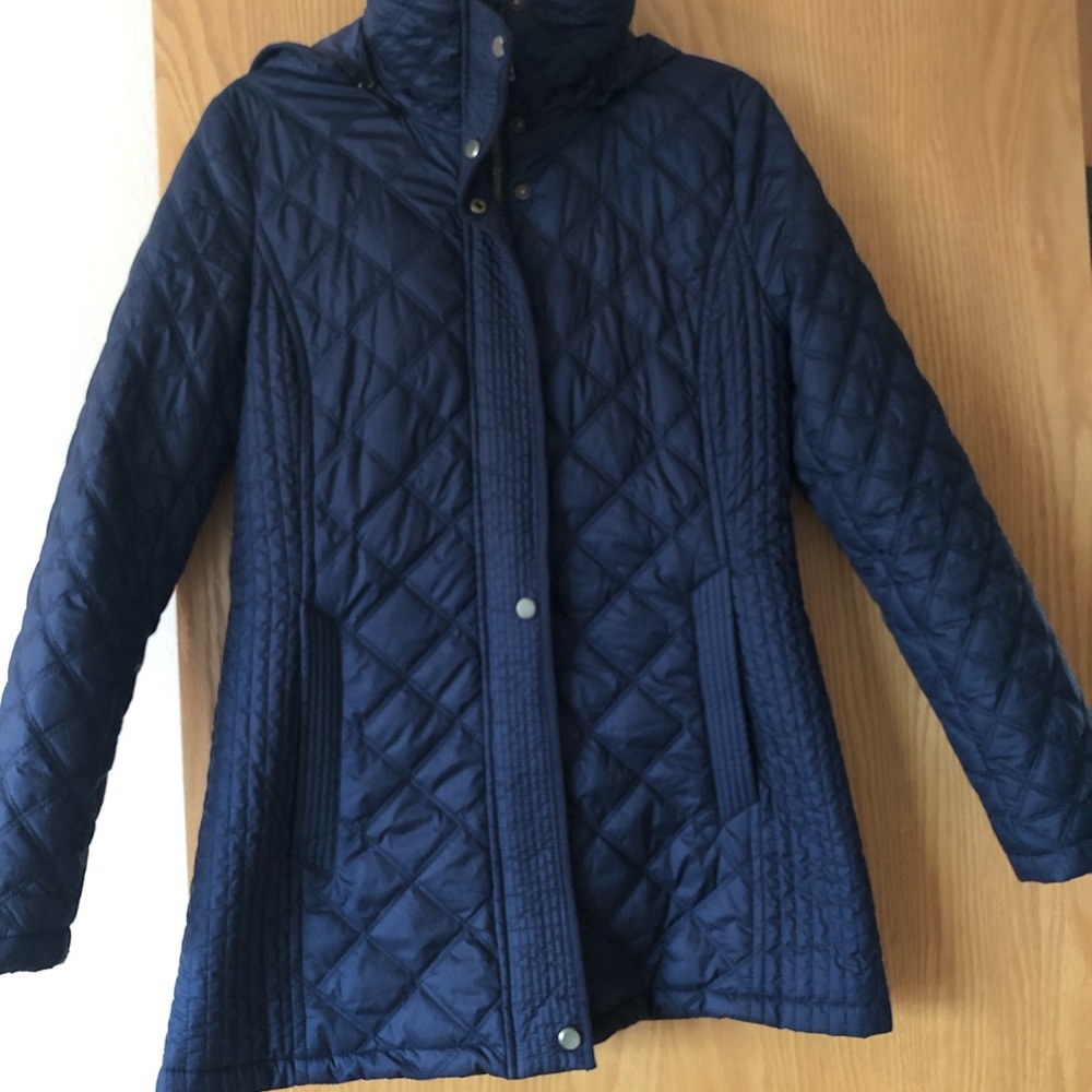 Navy blue jacket.